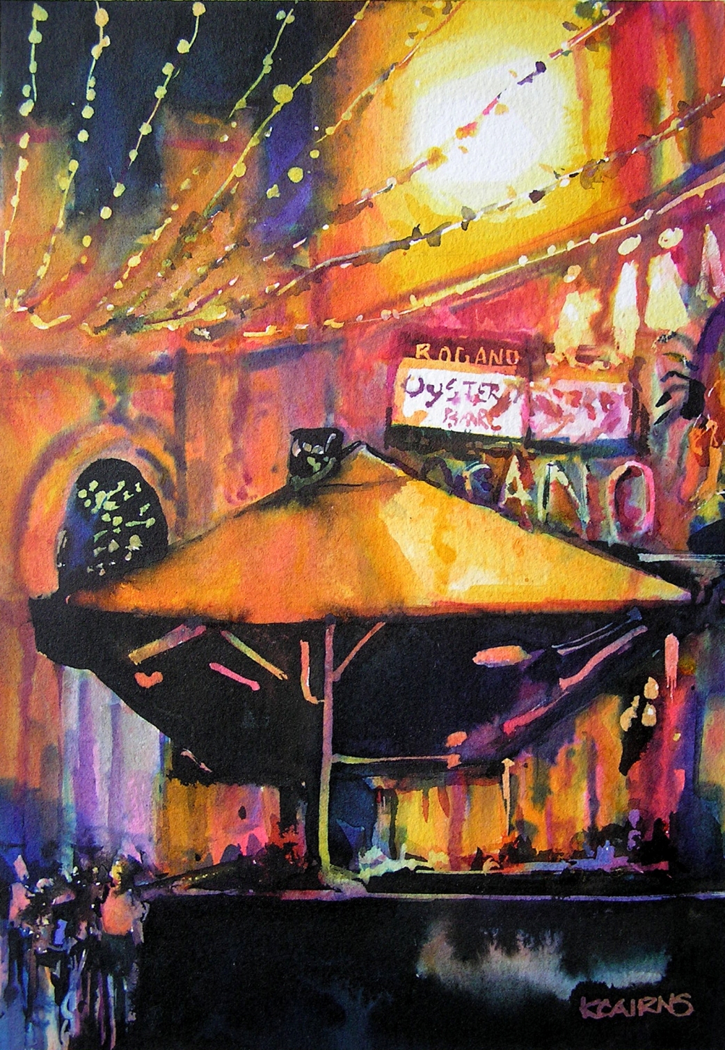 'Cocktail Hour at the Rogano ' by artist Karen Cairns